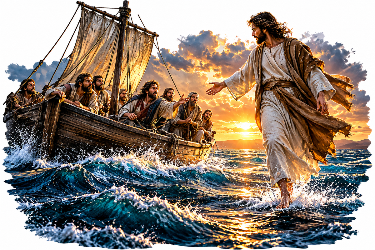 Jesus walking on Water